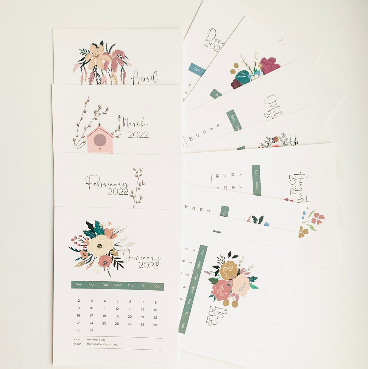 2022 Desk Calendar Refills KiCrafts Handmade Gifts