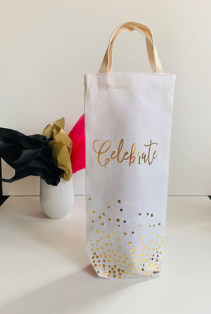 Confetti Cotton Canvas Wine/Beverage Gift Bag