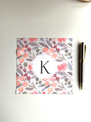 Pastel Floral Monogram Cloth