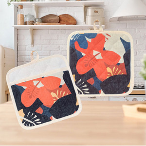 Tropical Hibiscus Oven Mitt Set