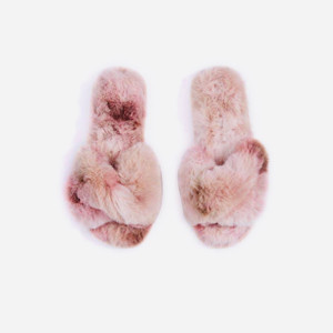 Stowe Tie  Dye Slippers - Blush