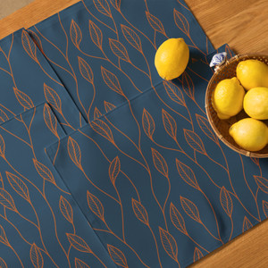 Midnight and Amber Leaf Placemat Set