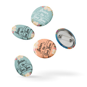 Declare the Good News Convention pin buttons - Floral Bouquet