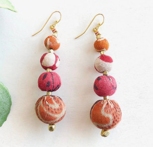 Graduated Kantha Earrings