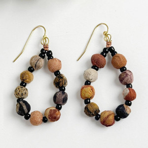 Kantha Desertscape Teardrop Earrings