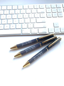 Blue back ground and gold trim writing pen Blue back ground and gold trim writing pen