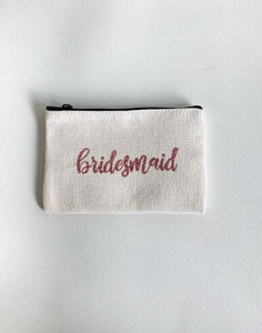Bridesmaid  Small Linen Zippered Personals Case
