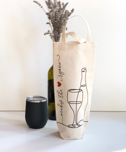 Makes the Heart Rejoice Wine Tote - Natural Canvas Makes the Heart Rejoice Wine Tote - Natural Canvas