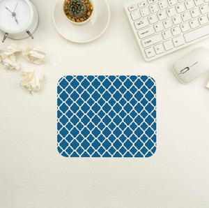 Dark Blue Lattice Mini Mousepad