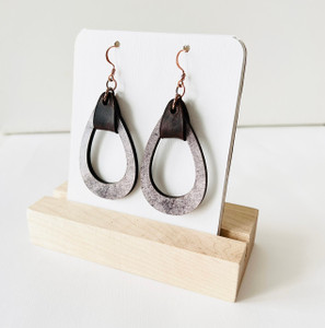 Gray Teardrop Hoops Gray Teardrop Hoops