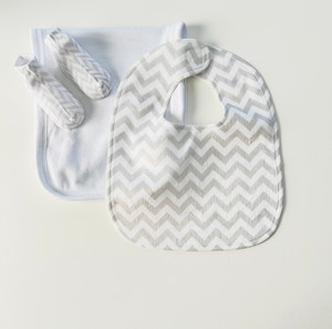 3 piece Baby Gift Set - Cool Chevron