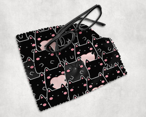 Cute Black Cats  Lens Cloth
