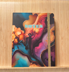 Elegant Purple and Gold Pocket Notebook