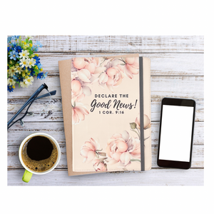 Declare the Good News Notebook Blush Peony