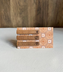 Chestnut Finish Wood Tie Bar Set of 3 Chestnut Finish Wood Tie Bar Set of 3