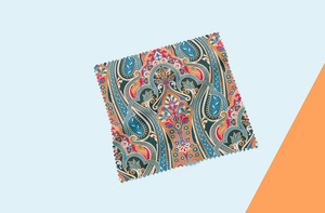 Emerald Paisley Microfiber  Lens Cloth