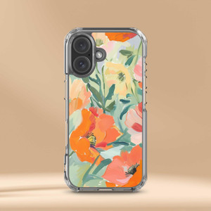 Orange Poppies MagSafe® clear case for iPhone® Orange Poppies MagSafe® clear case for iPhone®