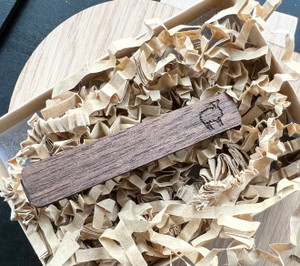 Handcrafted Walnut Wood Tie Clip - Sheep