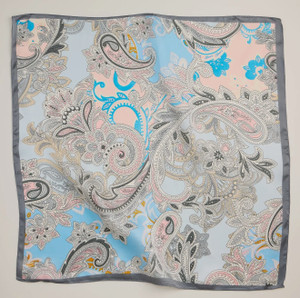 Elegant Paisley Floral Silk-Feel Square Scarf 