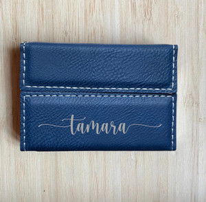 Personalized Business Card Case - Blue