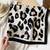 Scarvii - Classic Leopard Print Square Scarf: Beige