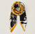 Scarvii - Rose Pattern Lightweight Square Scarf YELLOW