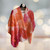 Scarvii - Painterly Speckled Pattern Long Scarf: Orange