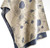 Reversible Vintage Floral-Plant Print Scarf Shawl: Blue