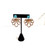 Blue and Bronze Petals Wood Earrings