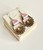 Boho Wood and Rose Gold Leather Earrings