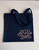 Lotus Black Canvas Tote Bag
