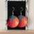 Red Orange  Round Earrings