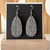Black and White Flora Oval Drop Earrings