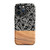 Black Botanicals and Faux Wood Tough Case for iPhone®