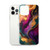 Elegant Purple and Gold Abstract Paint Clear Case for iPhone®