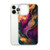 Elegant Purple and Gold Abstract Paint Clear Case for iPhone®