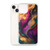 Elegant Purple and Gold Abstract Paint Clear Case for iPhone®