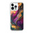 Elegant Purple and Gold Abstract Paint Clear Case for iPhone®