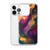Elegant Purple and Gold Abstract Paint Clear Case for iPhone®