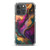 Elegant Purple and Gold Abstract Paint Clear Case for iPhone®