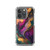 Elegant Purple and Gold Abstract Paint Clear Case for iPhone®