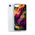 Elegant Purple and Gold Abstract Paint Clear Case for iPhone®