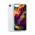 Elegant Purple and Gold Abstract Paint Clear Case for iPhone®
