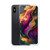 Elegant Purple and Gold Abstract Paint Clear Case for iPhone®