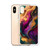Elegant Purple and Gold Abstract Paint Clear Case for iPhone®