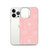Pink Floral Outline Clear Case for iPhone®