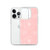 Pink Floral Outline Clear Case for iPhone®