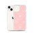 Pink Floral Outline Clear Case for iPhone®