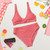 Strawberry Polka Dot  high-waisted bikini