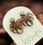 Copper Petals Wood Earrings 